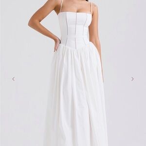 House of CB White Midi Dress